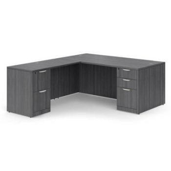 Gray L-Shaped desk